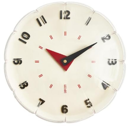 LOVIVER Dekorative Wanduhr, Wandornament, rund, Moderne Schreibtischuhr, Tischuhr für Wohnzimmer, Arbeitszimmer, Büro, Schlafzimmer, Heimdekoration, Beige