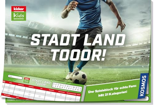 Kosmos Kicker Kids Stadt-Land-Tor! ab 8 Jahre Quizspiel, Spielblock | Stadt Land Fußball Spiel mit den Fussballprofis vom Kicker Kids Magazin, ideal als Geschenk für Kinder und Fans