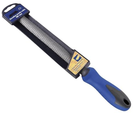 Lima plana basta de 200 mm, fabricada en bimaterial, ideal para moldear, alisar y dar forma a superficies metálicas y de madera.