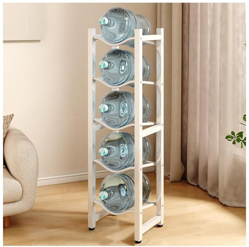 Portabottiglie per acqua, per ufficio, famiglia, garage, ristorante, resistente, per distributore d'acqua, per raffreddare l'acqua, per organizzare la cucina, colore bianco, 35 x 33 x 48 cm
