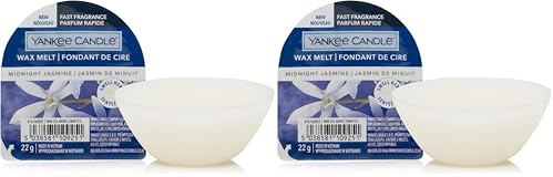 Yankee Candle Wax Melts | Midnight Jasmine | bis zu 8 Stunden Duft | 1 Stück (Packung mit 2)