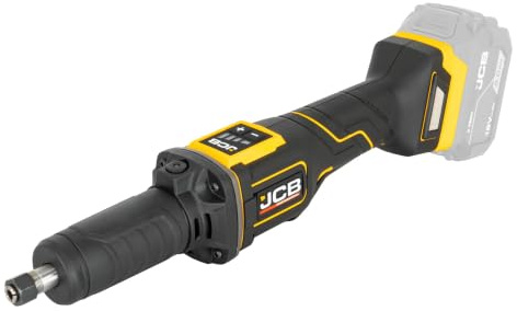 JCB Pro 18V Brushless Die Grinder, Variable Speed Paddle Switch, 6mm (¼”) & 8mm (5/16”) Collets, LED Work Light, Bare Tool