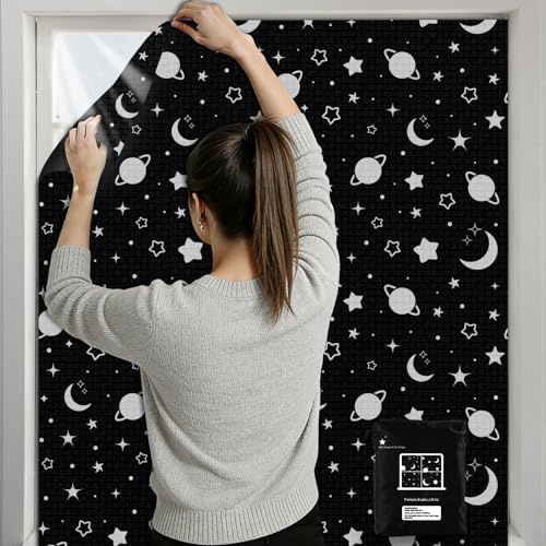 Yelmzir Travel Portable Black Out Blinds Stick On with Suction Cups | 130 x 198cm Temporary Blinds for Windows Adjustable No Drill Ideal for bedrooms, living rooms, bathrooms, RVs