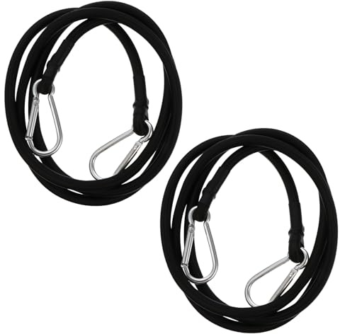 CALLARON 2pcs Elastic Cargo Binding Straps 1.5m Luggage Fixing Belt with Stretch Elastic Cord for Securing Goods and Tightening Loads on Trucks and Shelves