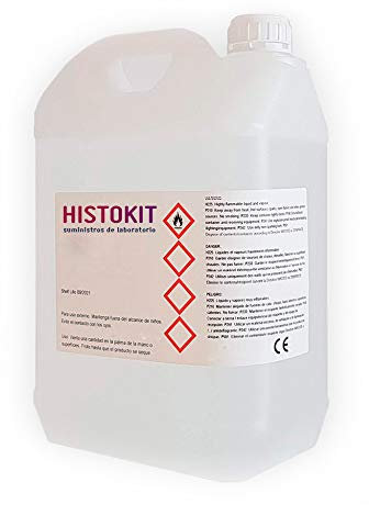 Alcohol 96 5 litros - Alcohol etílico 96 | Alcohol Sanitario desinfectante manos líquido y heridas | Etanol Desengrasante | Alcohol de Farmacia antiséptico | Alcohol limpieza | Registrado en la AEMPS