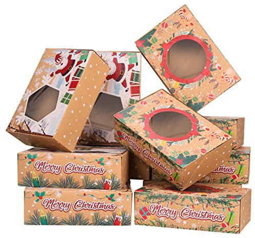 Cabilock 12pcs Weihnachts Kekskästen Boxen,Weihnachten Geschenkbox,Geschenkbox Karton,s Plätzchen Boxe,en en Set,verpackung en
