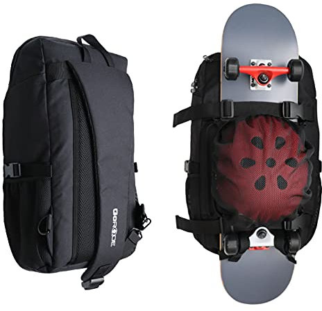 GoRide Sling Single Strap Elektrisches Longboard Skateboard Rucksack Tasche Carrier mit Laptophalter (Schwarz)