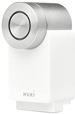 Nuki Smart Lock 3.0 Pro, Serrure connectée fonction Wi-Fi accès à distance, Serrure Smart Lock pour maison connectée, Fonctionne avec piles, certifié AV-Test, Blanc