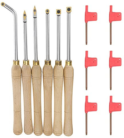ZPYXBH Herramientas De Torneado, Cinceles De Torneado, Formones Para Madera, Herramientas De Torno De Carburo Para Madera, Para Aficionados Al Bricolaje, Madera Tallar Herramientas