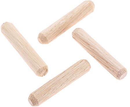 ERBER 100 Stück Dübelstifte, Stangen, Holzdübel, Schrank, Schublade, rund, geriffelt, Holz, Handwerk, Dübelstifte, Stangen-Set, Möbelbeschläge, 6 x 30 mm/6 x 40 mm (Color : 6x30mm)