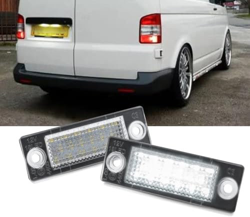 Bynome LED License Number Plate Light Lamps 2835 SMD with Canbus Error Free For V-W Caddy Golf J-etta P-assat 3C B6 T5 7H 7J T-ouran 1T1 1T2 1T3 T6