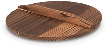 Craft Wok Deckel für 30,5 cm Woks traditionelles asiatisches Kochgeschirr aus Holz, flache Abdeckung, 732W323-30,5 cm