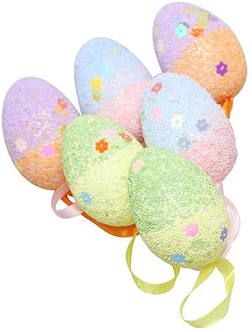Cabilock 18 STK Basteln mit Schaumeiern basteln Ostern osterbasteln Körbe Spielzeuge osterdeko Ideen anhänger Ostereier selbstgemacht Ornament hängende Dekoration schmücken Korb