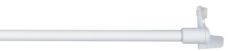 CINTACOR | Barre de Vitrage Extensible Décorative, Tringle à Rideaux sans Percage Autobloquante, Tringle Telescopique à Pression avec Support Cadre Fenêtre| Diam 9mm | 1 unité | Déco Blanc, 30-50cm