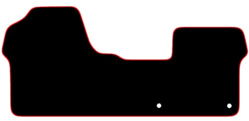 Dispatch, Expert, Proace 1 Piece Set Car Mats UK-Made Tailored Fit Carpet Floor Mats Full Coverage Compatible Accessory Red Trim