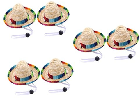 MERRYHAPY 6stücke Strahlgewebe Hundehut Verstellbare Farbenfrohe Sombrero-hüte Für Haustiere Party-Dekoration Für Hundebirthdays Und Feiern