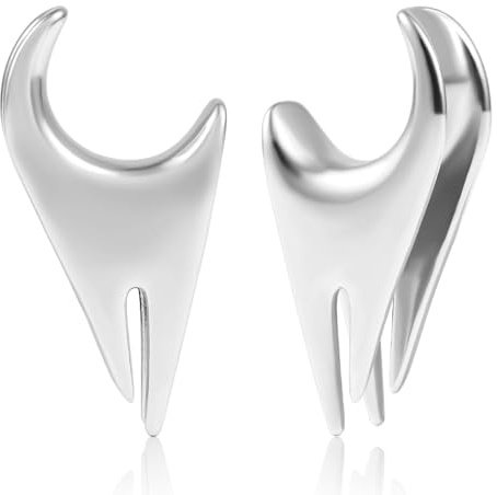 DOEARKO Dilataciones Orejas Expansores de Oreja de Túnel de Carne de Acero Inoxidable Expansore Estiramiento Piercing Joyería para Hombres y Mujeres 8-16mm (Plata, 14MM)