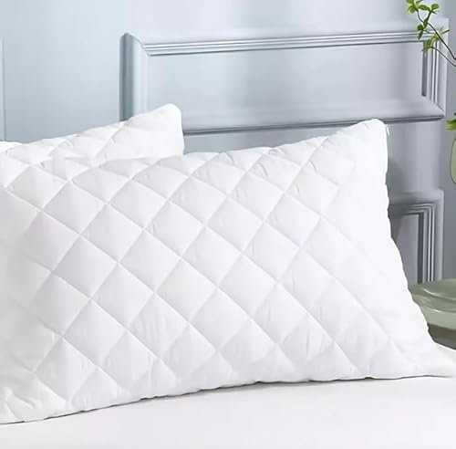 Memory Foam Quilted Pillow Orthopedic Cooling Pillow Neck Back Support Medium Firm Pack of 2