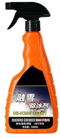 Dégivreur de fenêtre de voiture, spray pour dégivreur de fenêtre - Puissant spray dégivreur pour vitres de voiture - Spray doux pour dégivreur de 500 ml, liquide dégivreur pour véhicule pour ser
