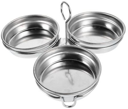 POPETPOP Stampo Per Uova in Camicia in Acciaio Colino Antiaderente Per Cuocere Uova Stampo Per Frittate Utensile Da Cucina Multifunzionale