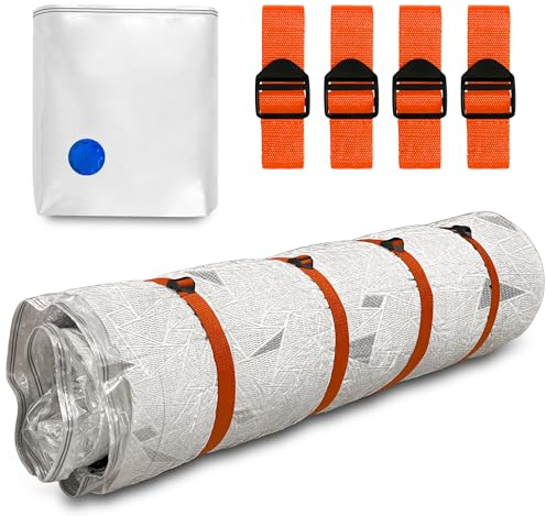 Mattress Vacuum Bag for Storage and Moving, Vacuum Mattress Bag with Straps for Latex, Hybrid and Foam Mattresses, Double/King Size