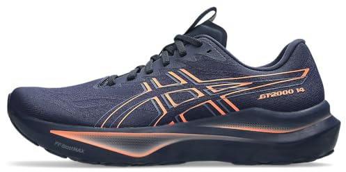 ASICS GT-2000 14, Sneaker för män, 42.5 EU, Midnight Levande Korall, 42.5 EU
