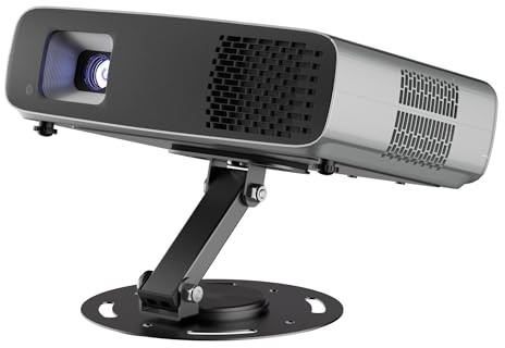 suptek Desktop Projector Stand, Adjustable 360° Rotation Mini Projector Wall Mount, Ceiling Mount with 1/4” Screw, Compatibility with Most Projector for Home, Outdoor Party, Meeting Room PR005WT