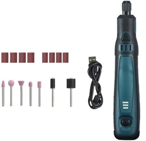15Pcs Electric Grinder Set, Cordless Rotary Tool With Grinding Wheels, Drill Bits, And Sandpaper For Engraving, Polishing, And Sanding(15pcs)