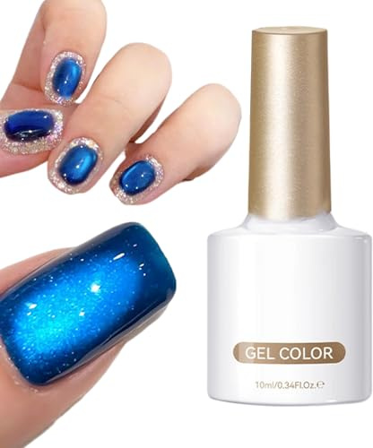 Dreuhuing Smalto Gel Per Unghie Blu,10 ml Vernice Lucida Ad Asciugatura Rapida | Smalto Per Unghie Blu | Per Donne Ragazze Famiglia Fidanzata Principiante Manicure Festa Viaggio Evento
