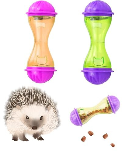 Guijinhao 2Pcs Hedgehog Enrichment Toys Supplies Accessories for Cage, Hamster Lizard TurtleIncluding Toys for Hedgehogs Food Dispenser Pet Feeder Feeding Toy (C35-2)