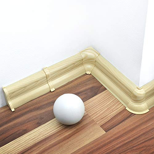 DQ-PP Außenecke 52mm PVC Ahorn Laminatleisten Fussleisten aus Kunststoff Dekore