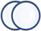 Denby - Imperial Blue Dinner Plates Set of 2 - Dishwasher Microwave Safe Crockery 26.5cm - Blue, White Ceramic Stoneware Tableware - Chip & Crack Resistant Large Plates