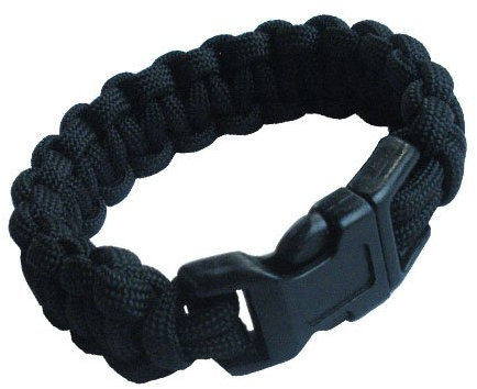 Paracord Planet Cobra Paracord Bracelet - Type III 7-Strand 550 Paracord - Plastic Side Release Buckle (Black, 9 in)
