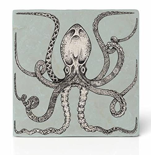 Ligarti® Natursteinfliese (100% Marmor) Als hochwertiger Untersetzer für Getränke, Töpfe oder als Wandbild | Design Fliese mit Vlies in 10x10cm |