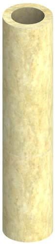Isolierschale/Dämmschale für einwandige EW Schornsteine, Isolierstärke 25mm, passend für Ø 150mm Rohre; 1000mm Länge, kürzbar