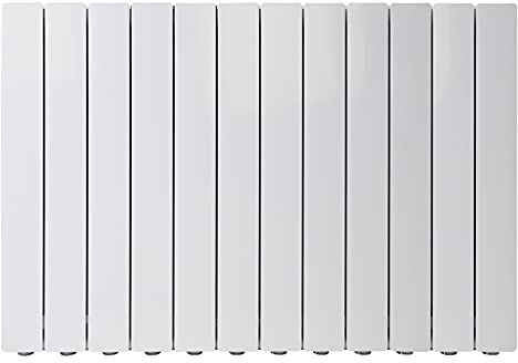 Fondital V693AM04412 Radiatore in alluminio pressofuso Blitz Super B4, 600 mm, 12 elementi, bianco