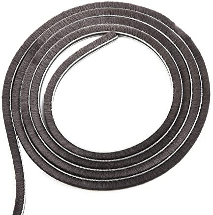 NC 10 m Spazzola Meteo Stripping Guarnizione Striscia Bloccaggio Aria Tappo Autoadesivo Finestre Telaio Spazzola Guarnizione Paraspifferi 5 mm x 6 mm