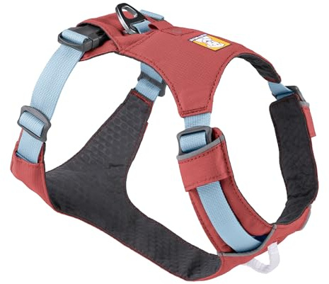 RUFFWEAR Hi & Light Dog Harness, No Pull Harness for Dogs Small, Medium Large & XL. Fully Adjustable Lightweight Harnesses with Aluminium Lead Attachment Portal & ID Bag, Salmon Pink (L/XL, 81-107cm)