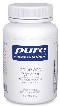 Pure Encapsulations Iodine and tyrosine - Trace Element and Amino Acid - Supplement for Thyroid Function and Hormone Production - 60 Capsules