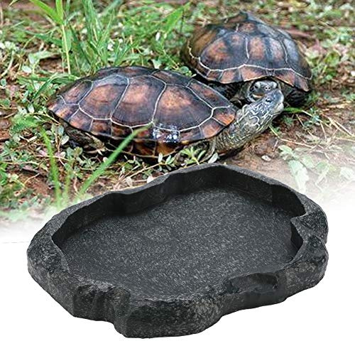 Reptile Bol De Nourriture Distributeur d'eau pour Reptile Mangeoire Gamelle Tortue Abreuvoir Tortue Bol De Reptiles pour L'alimentation Et l'eau Plat d'alimentation De Reptile 14 * 12 * 6cm