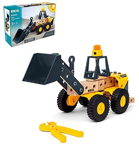 BRIO Builder - 34598 Volvo Wheel Loader | Educational Construction Toy for Kids Age 3 Years Up