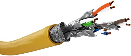 goobay 61127 - Cable de red CAT 8.1, cable de red LAN CAT 8, instalación de alta velocidad, cable de datos de 40 Gbits con apantallamiento S/FTP PiMF, 50 m