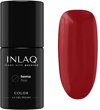 INLAQ® UV Nagellack Rot - 6 ml Hema Free - Langlebiger UV Lack - Nail Polish - Glamour Kollektion - Gelnägel - Shellac Gel - Gellack ohne Hema | 1030- I See Red