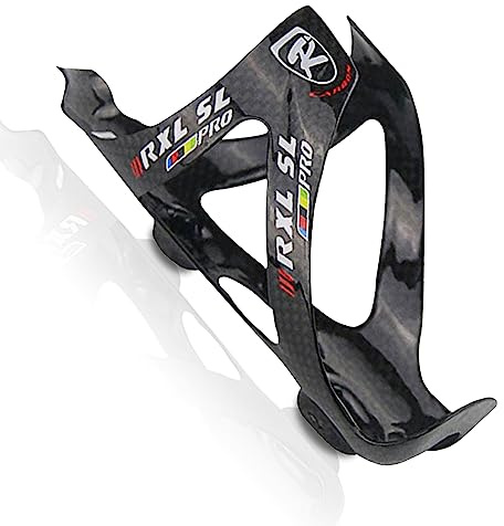 RXL SL - Porta borraccia in carbonio lucido 3K, supporto per bottiglia d'acqua per bicicletta