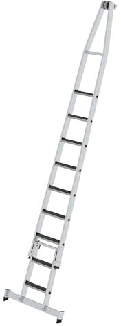 MUNK | Scala a gradini in alluminio per lavavetri | con rivestimento antiscivolo | 2 elementi | 9 gradini