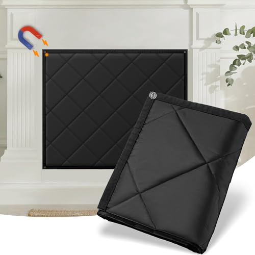 MyLifeUNIT Magnetic Fireplace Cover, 36 x 30 Fireplace Blanket for Living Room, Keep Indoor Drafts Out Stops Heat Loss | Strong magnetic seal, durable oxford fabric, Blocks drafts & heat loss, year-round energy saving