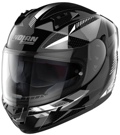 Nolan N60-6 Wiring Integralhelm (Schwarz/Weiß/Silber), M (57)