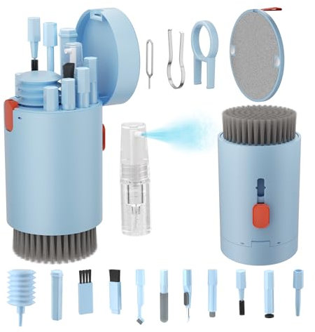 Tastatur Reinigungsset, 20 in 1 Screen Cleaner Kit Handy, Tastaturreiniger mit Bürste Keyboard Cleaner (Blau)