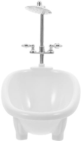 JOINPAYA Mini Puppenhaus-Badewanne Zubehör: Realistische 16Cm Badewanne Für Puppen Perfekte Dekoration Für Miniaturhäuser Und Spielzeug-Szenen