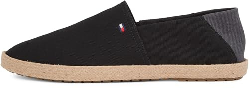 Tommy Hilfiger Uomo Espadrillas Core Textile con Logo, Nero (Black), 40